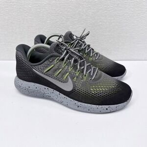 Nike Lunarglide 8 Running Shoes Size 10.5 Shield Gray Neon Athletic Sneakers NEW